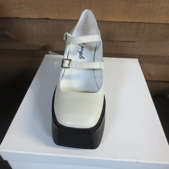 FREE PEOPLE Shoes - FREE PEOPLE LADIES DALIAN DOUBLE STRAP PLATFORM SHOES - EU 37 US 6.5 - OFF WHITE